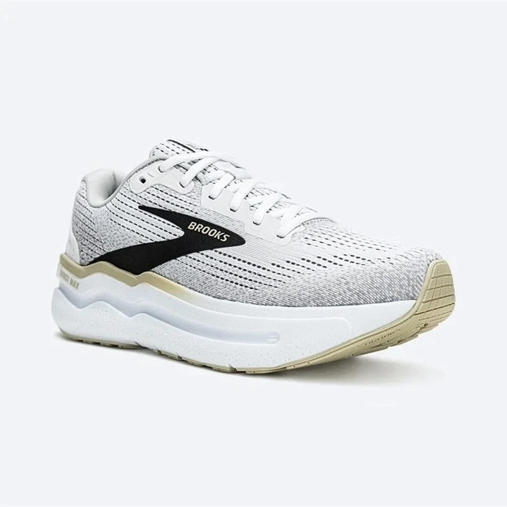 Men's Size 11 Brooks Ghost Max 2 Running Shoes White Pelican 110431-1D-125 NEW